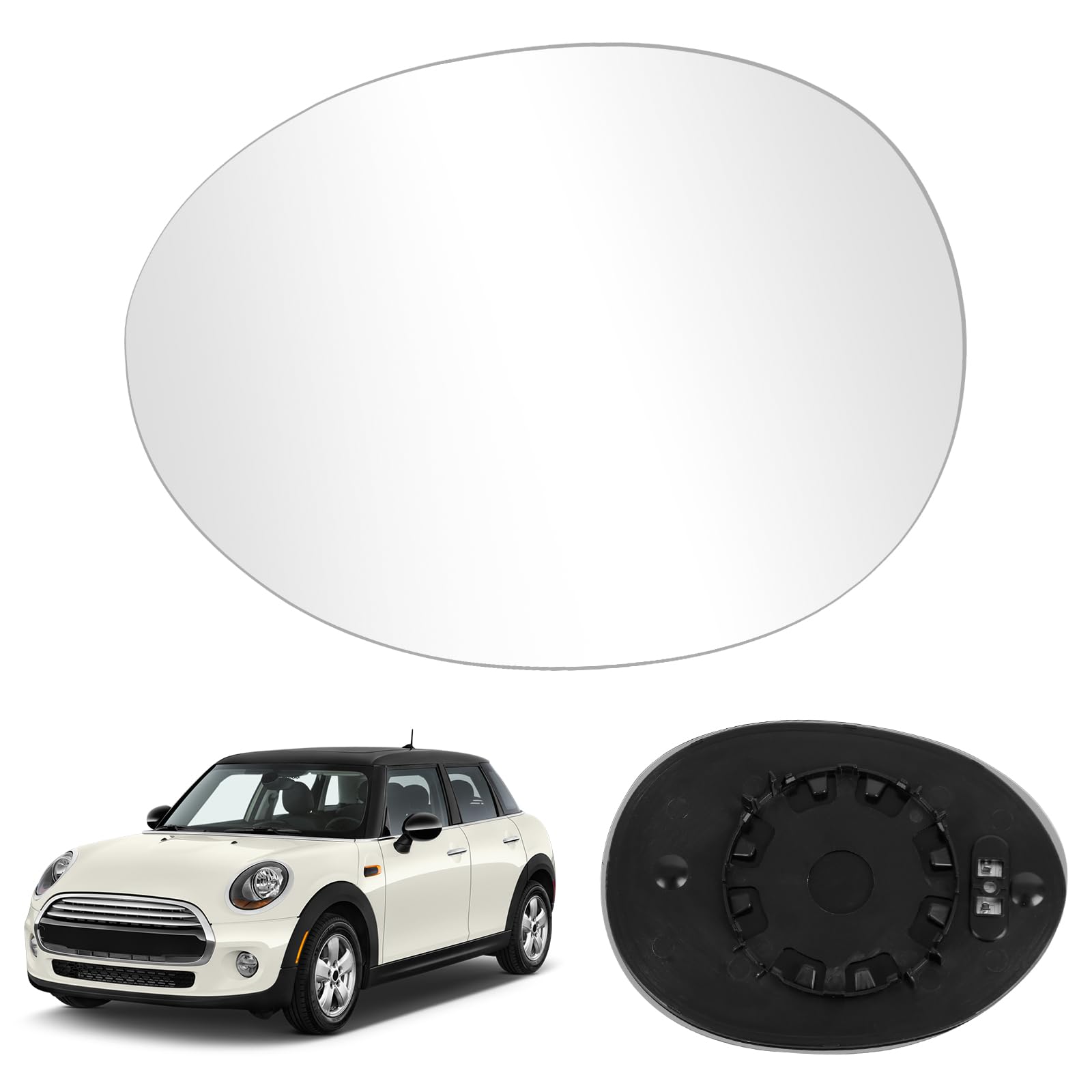 Ersatz Spiegelglas Heizbar Links Kompatibel mit MINI Hatch F55 F56 Cabrio F57 Countryman F60 Clubman F54 2014-2020 Spiegelglas Außenspiegel Glas von RASHION