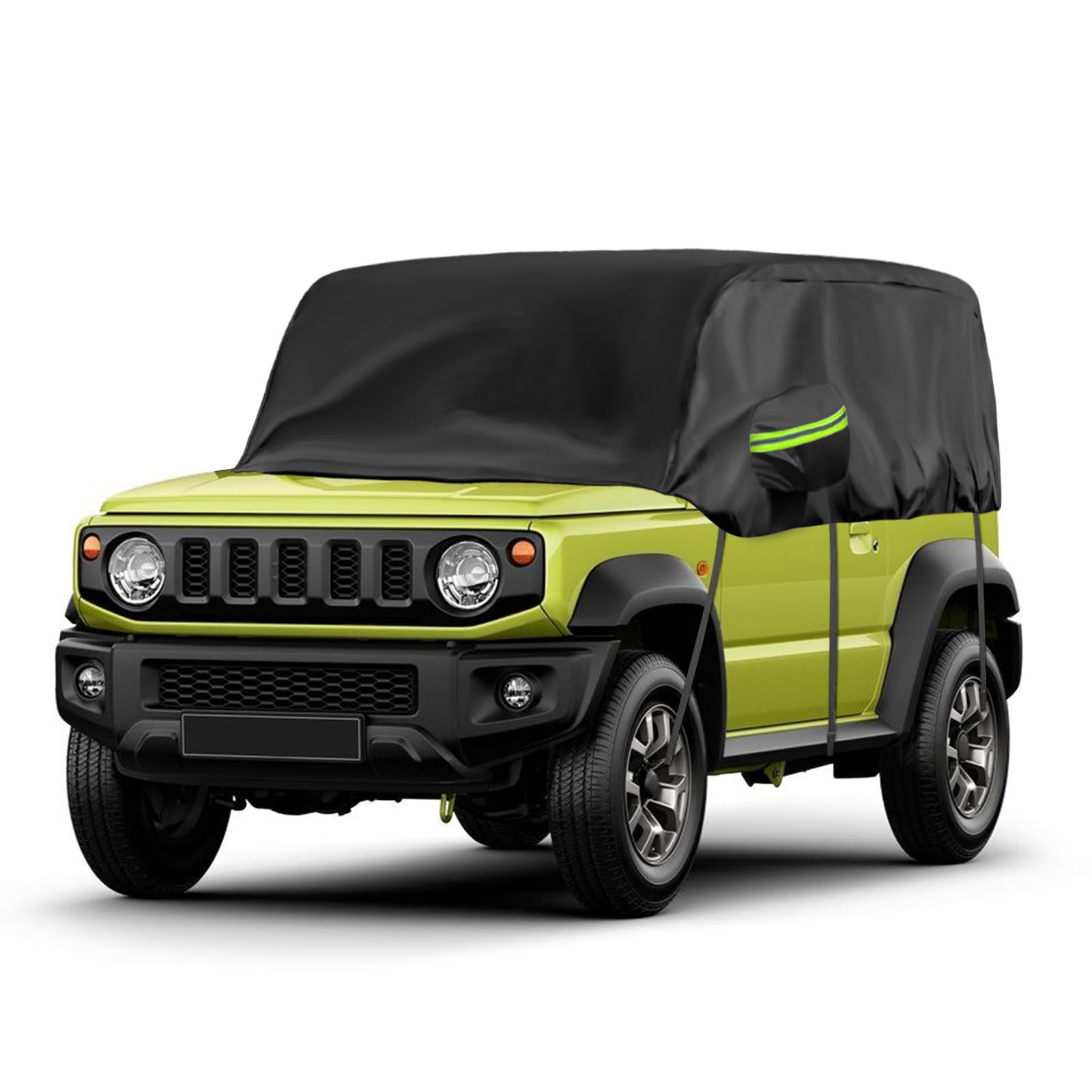 Halbgarage Autoabdeckung Wasserdicht Passend für Suzuki Jimny (3-Türer) 2018-2024, Atmungsaktiv Autoplane Regen Sonne Schnee Auto Abdeckplane Abdeckung von RASHION