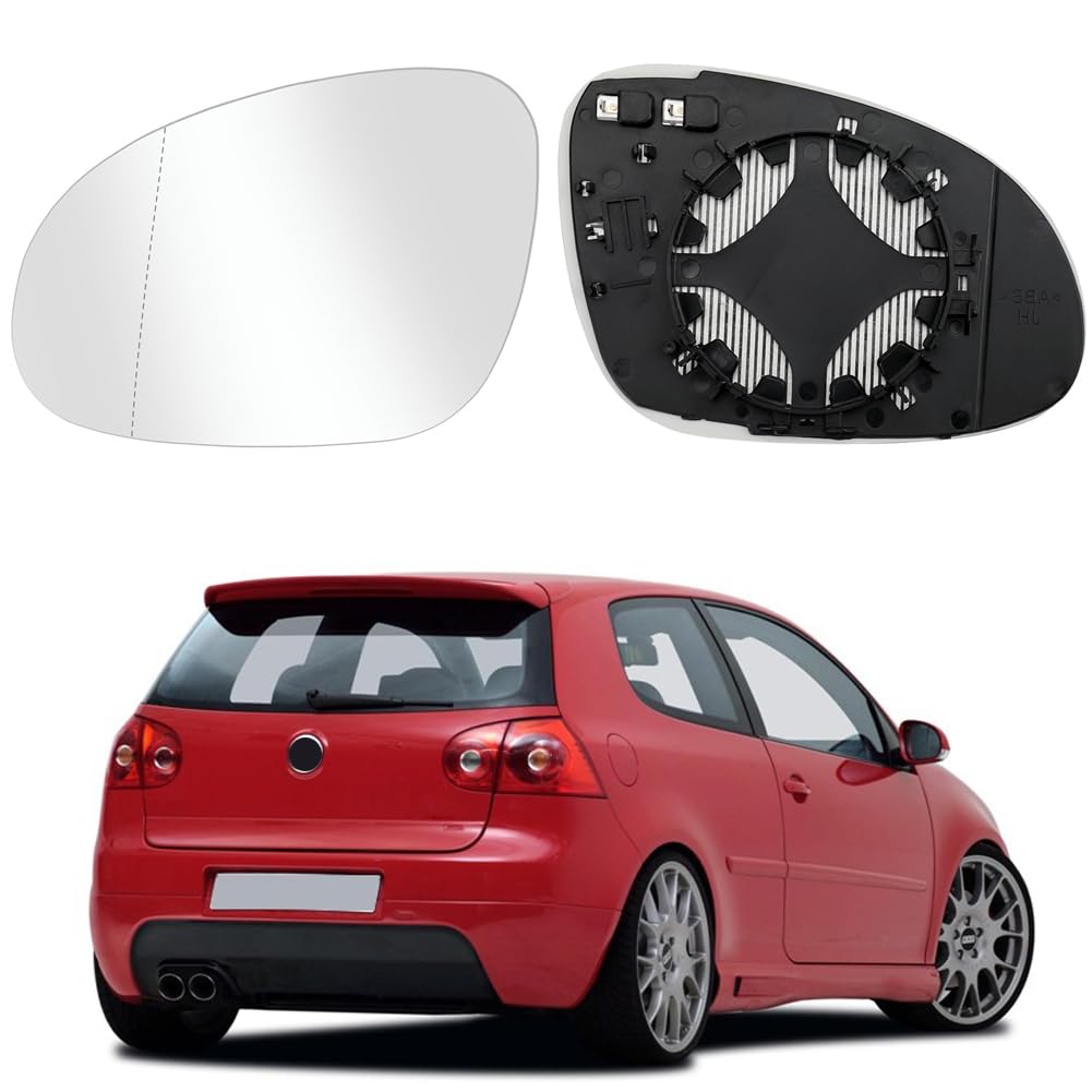 Spiegelglas Heizbar Passend für VW Passat B6 07-11 / Golf MK5 03-08 / Jetta 5 06-11 Spiegelglas Außenspiegel Glas (Links) von RASHION