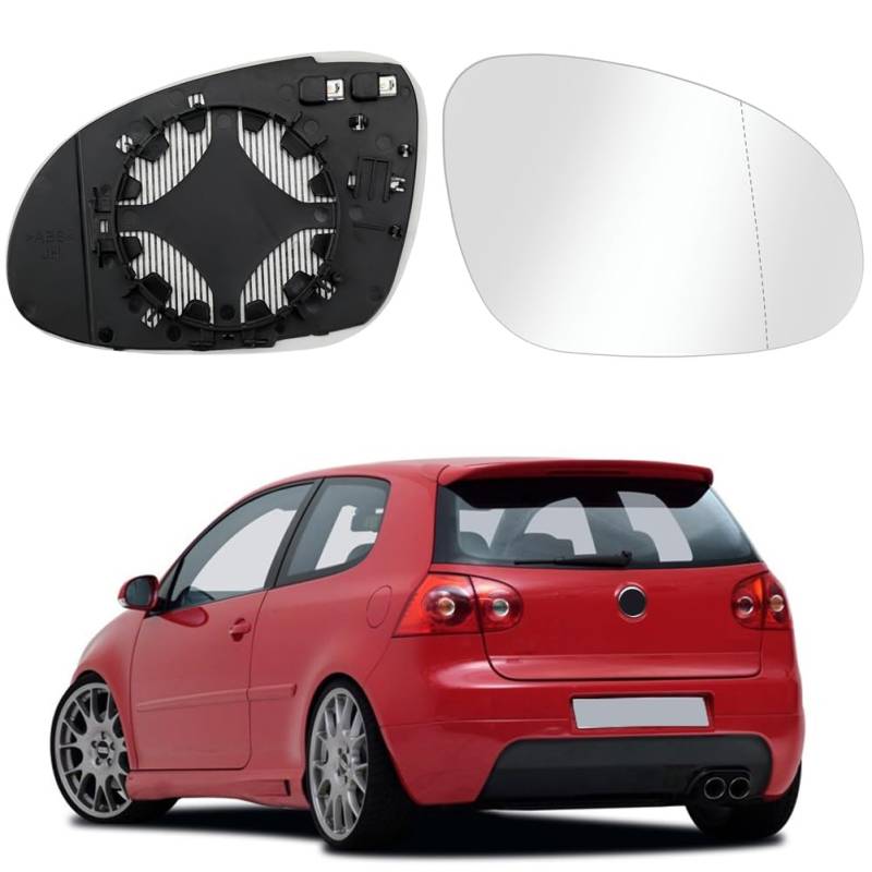 Spiegelglas Heizbar Passend für VW Passat B6 07-11 / Golf MK5 03-08 / Jetta 5 06-11 Spiegelglas Außenspiegel Glas (Rechts) von RASHION