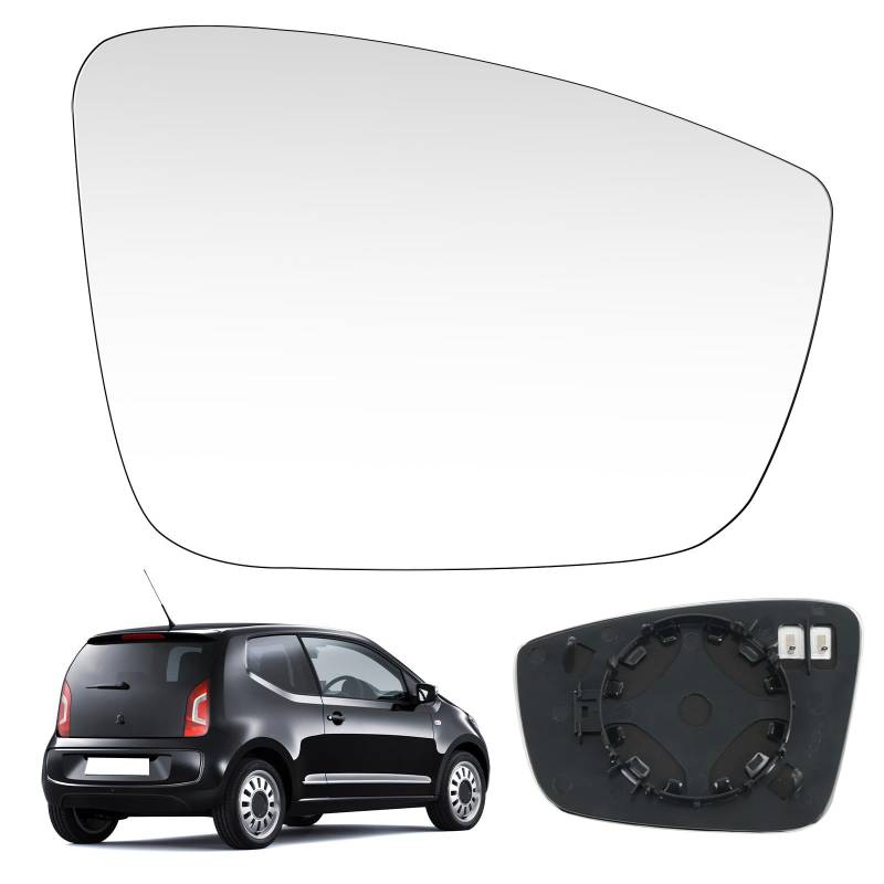 Spiegelglas Heizbar Rechts Kompatibel mit VW UP/Seat Mii (KF1) / Skoda Citigo 2011-2016 Spiegelglas Außenspiegel Glas von RASHION