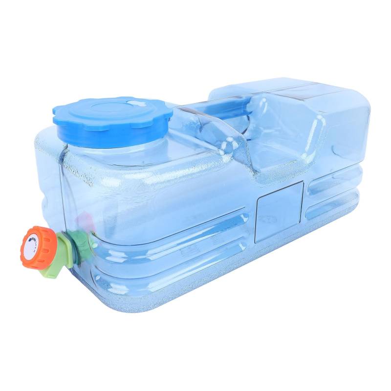 10l Lebensmittelqualitätspc Wasserspeichertank, Leckachter Behälter mit Wasserhahn für Wohnmobile, Camping, Bootfahren, Yacht Transparent Blau von RASTKY