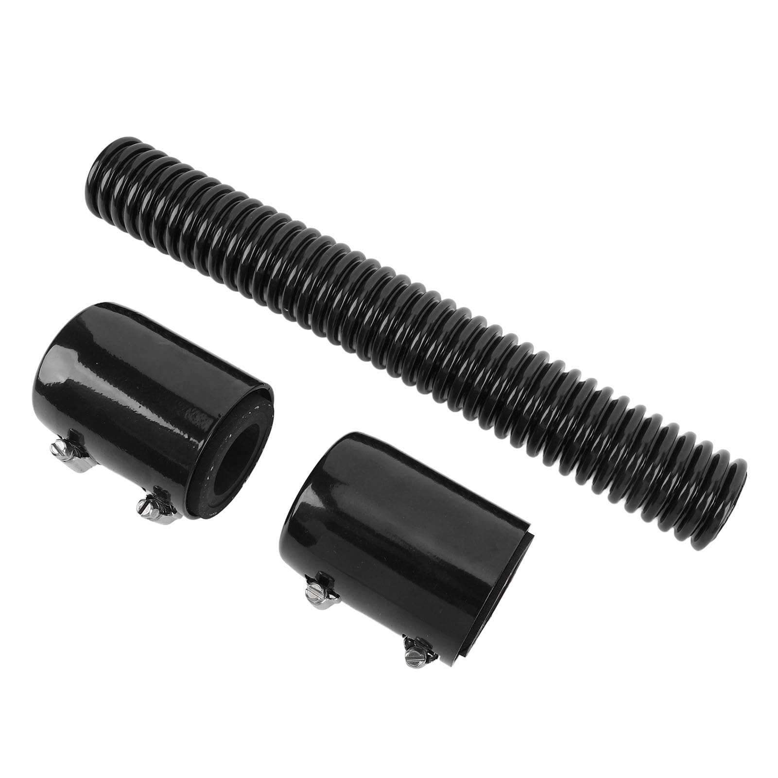 12-Zoll-Edelstahl-Kühlerschlauch-Kit, Flexibler Kühlmittelschlauch für 1-1/4in, 1-1/2in, 1-3/4in, Einfach zu Installieren mit Effizienter Kühlung (BLACK) von RASTKY