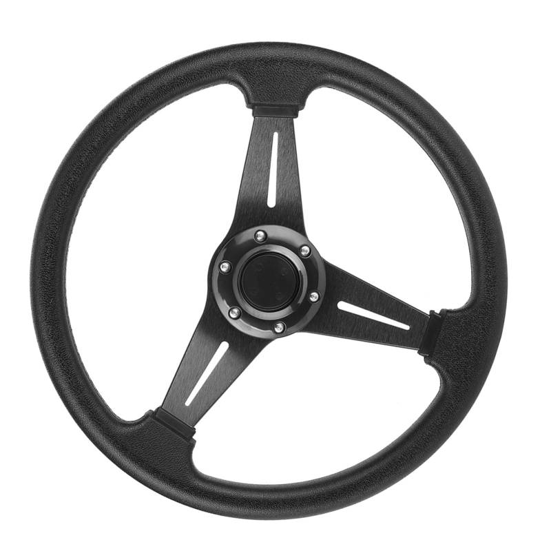 350 Mm/14 Zoll Premium-Rennsportwagen-Lenkrad, Auto-Retrofit-Performance-Lenkrad, Verschiedene Farben Erhältlich (BLACK) von RASTKY