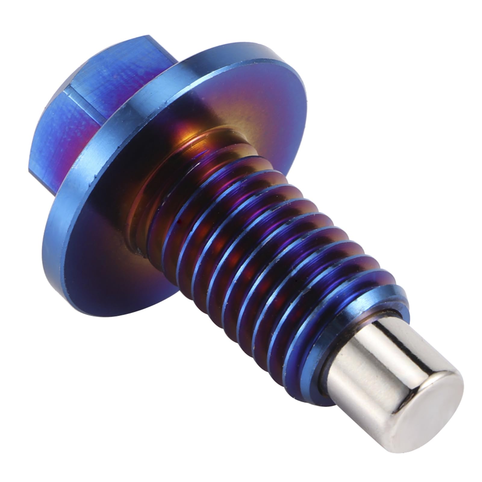 Aluminium Legierung Magnetische Ölwanne Sumpf Rücklauf-Abfluss-Stecker-Adapter Blau Weiß Universal M12x 1, 25 M12x 1, 5 M12x 1, 75 M14x 1,5 (M12*1.75) von RASTKY