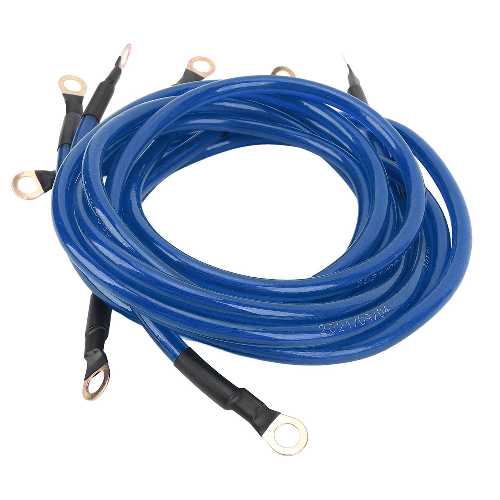 Auto Ground Wire Kit, Startleistung, Kupfer -Aluminium, PVC, 5pcs, für Autoboot -LKW -SUV, Optimiert Elektrische Komponenten, Einfache Installation (BLUE) von RASTKY