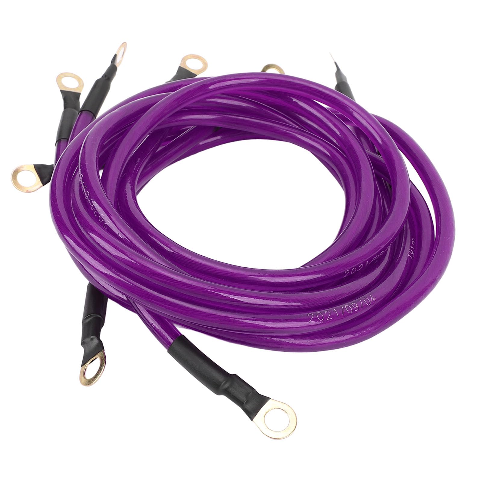 Auto Ground Wire Kit, Startleistung, Kupfer -Aluminium, PVC, 5pcs, für Autoboot -LKW -SUV, Optimiert Elektrische Komponenten, Einfache Installation (PURPLE) von RASTKY