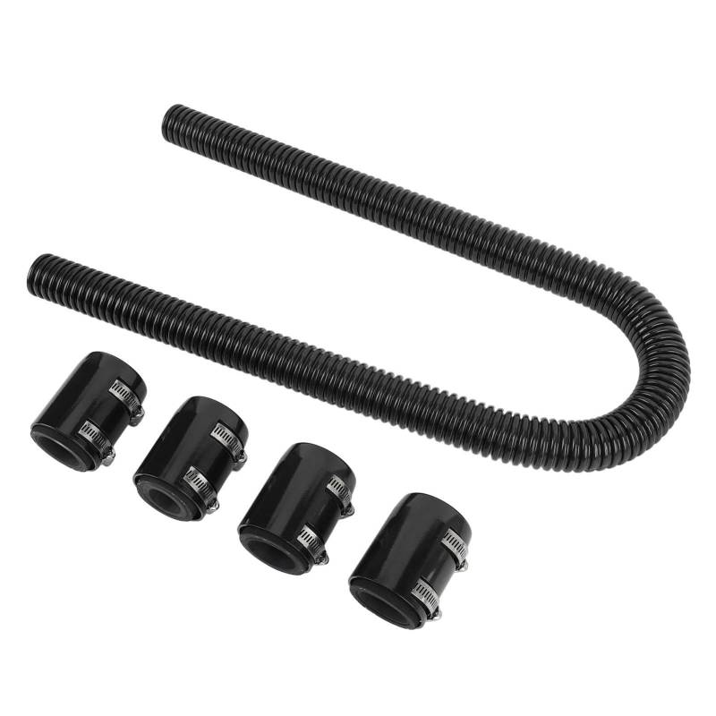 Edelstahl-Flex-Kühlmittelschlauch-Kit für Universelle Motorkühlung 48 Zoll (BLACK) von RASTKY