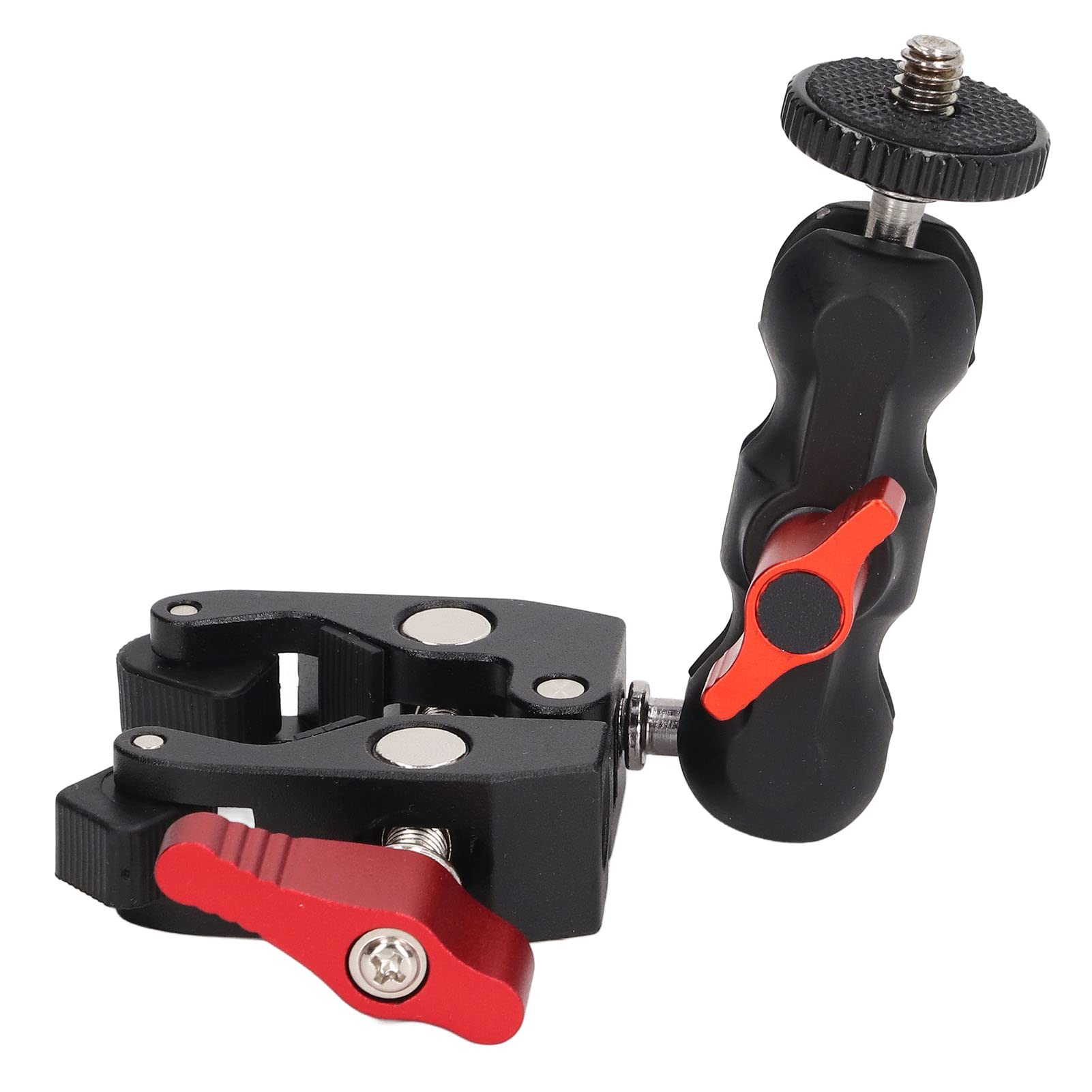 Kamera Super Clamp Kugelkopf Krabbenkralle Clip für Fülllicht Mikrofon Universal Halterung Ständer Halter Super Clamp mit Doppelkugelkopf von RASTKY