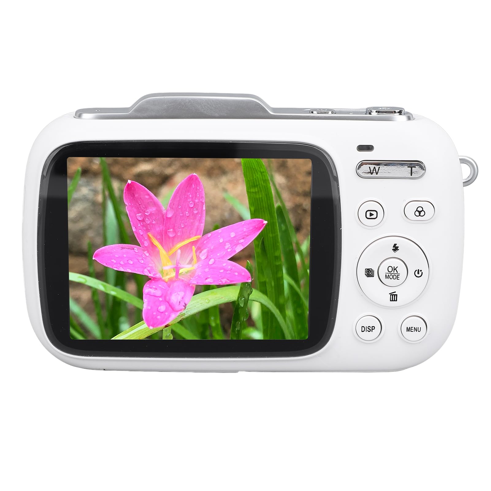 Kompaktkamera, 5K-Video, 80 MP, Foto, IPS-Bildschirm, Fotografie, Taschenformat (WHITE) von RASTKY