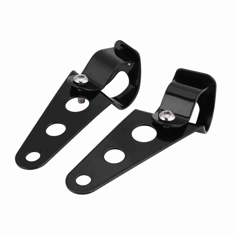 Motorrad-Scheinwerferhalterungen für Gabel Racer, 2 Stück, Edelstahl, Verstellbar, Geeignet, 22 Mm–32 Mm mit 28 Mm–34 Mm (Black) von RASTKY