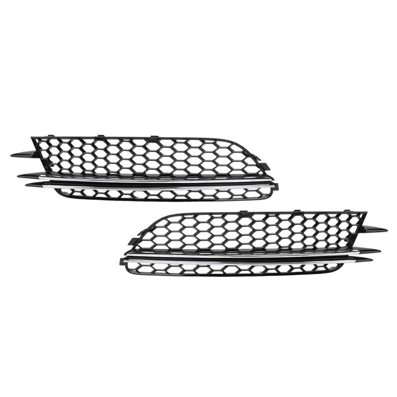 Premium-Mesh-Frontstoßstangen-Nebelscheinwerfergitter-Paar für 4G C7 2012 Bis 2015, Nebelscheinwerfergitter-Abdeckungsblende (Verchromt) von RASTKY