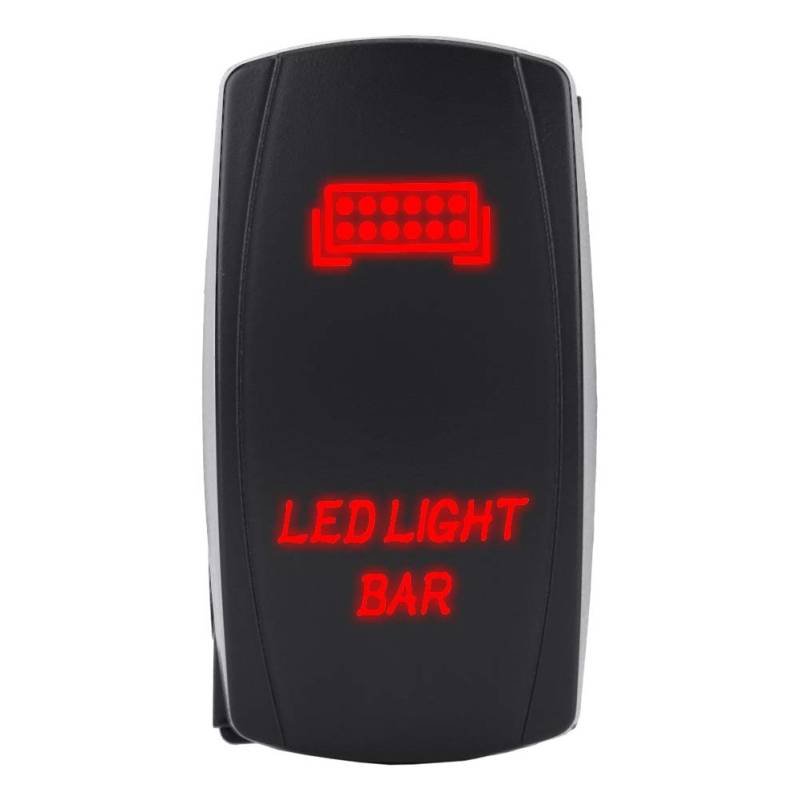 RASTKY Ultra-High-End-Luxusschalter mit LED-Anzeigeleuchte, CE-zertifizierte Qualität, 12–24 V Auto-Universalspannung, Dual-Light-SPST-5-Pin-Wippschalter für Auto, Boot, LKW, Blaue, von RASTKY