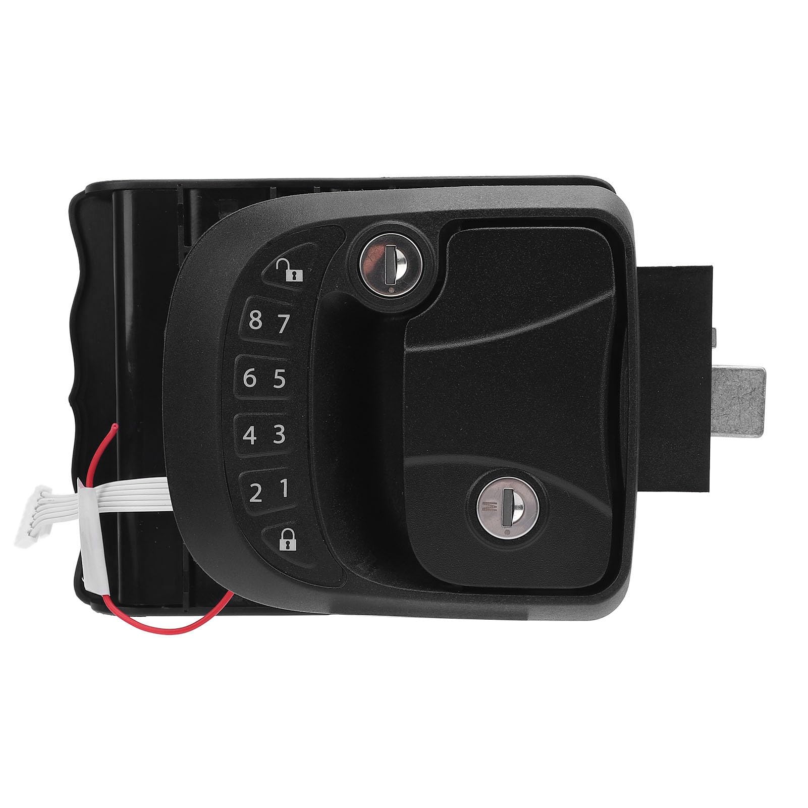 RV Keyless Entry Fernbedienungsschloss für Anhänger, Wohnmobile, Zinklegierung, Tastatur, Türverriegelung, Kompakt, Schwarz (Links: 52535-05020) von RASTKY