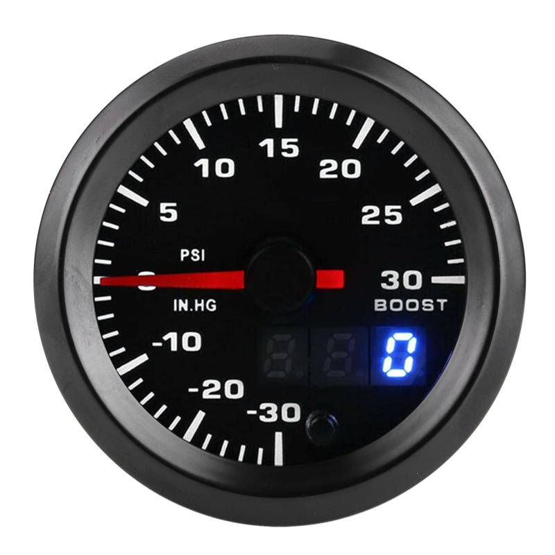 Universal 7 Farben LED Turbo Boost Meter PSI Manometer Digitalanzeige für Alle 12V Autos von RASTKY