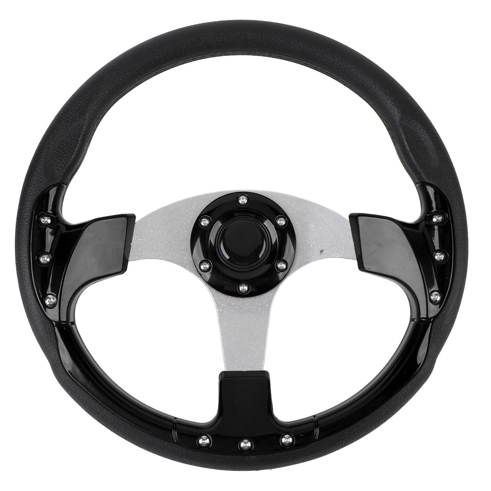 Universal Racing Lenkrad Upgrade Racing Style PU Aluminium 6-Loch-Lenkrad für Fahrzeugmodifikationen (BLACK) von RASTKY