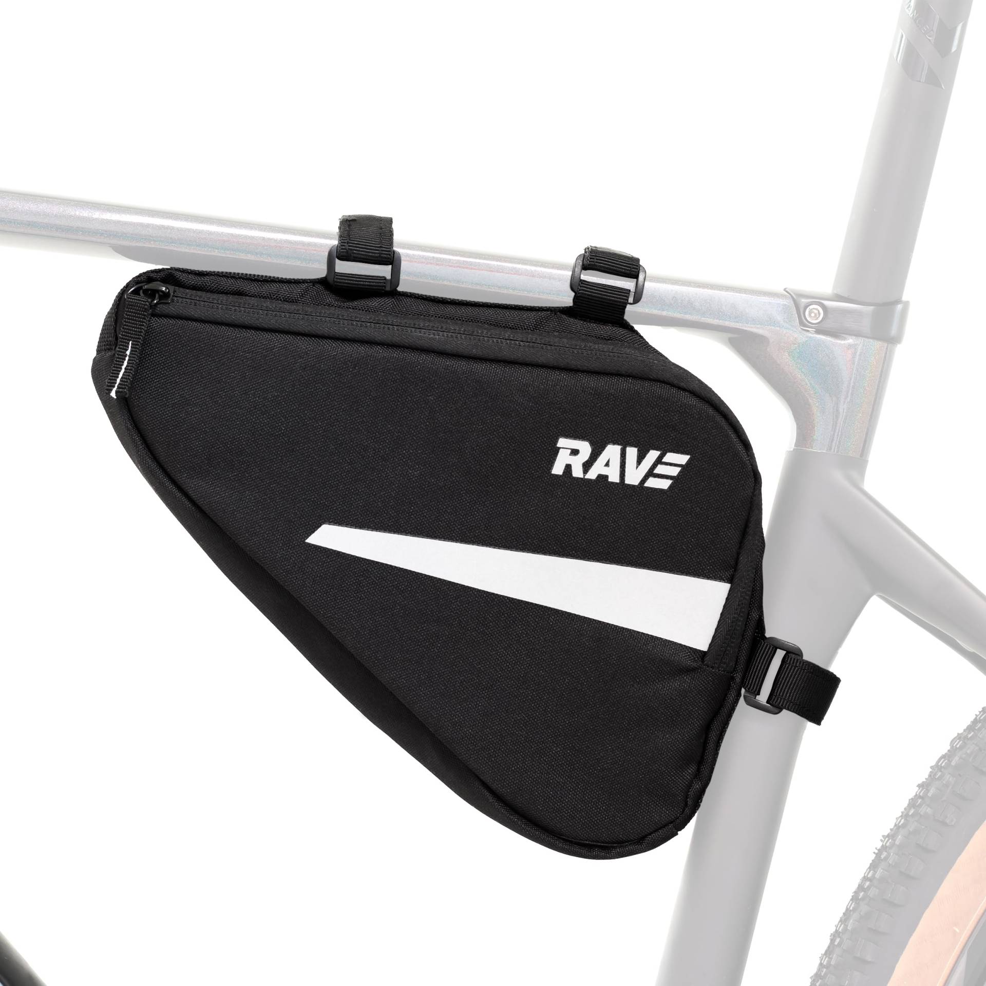 RAVE Fahrrad Triangle Rahmentasche - Praktische Fahrradtasche für den Rahmen, Oberrohrtasche, Schwarz | Rahmentasche Fahrrad, Oberrohrtasche Fahrrad, Fahrradtasche Rahmen, Rahmentasche, Oberrohrtasche von RAVE