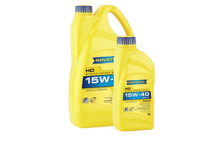 6 (5+1) Liter RAVENOL Turbo-C HD-C SAE 15W-40 Motoröl Made in Germany von RAVENOL