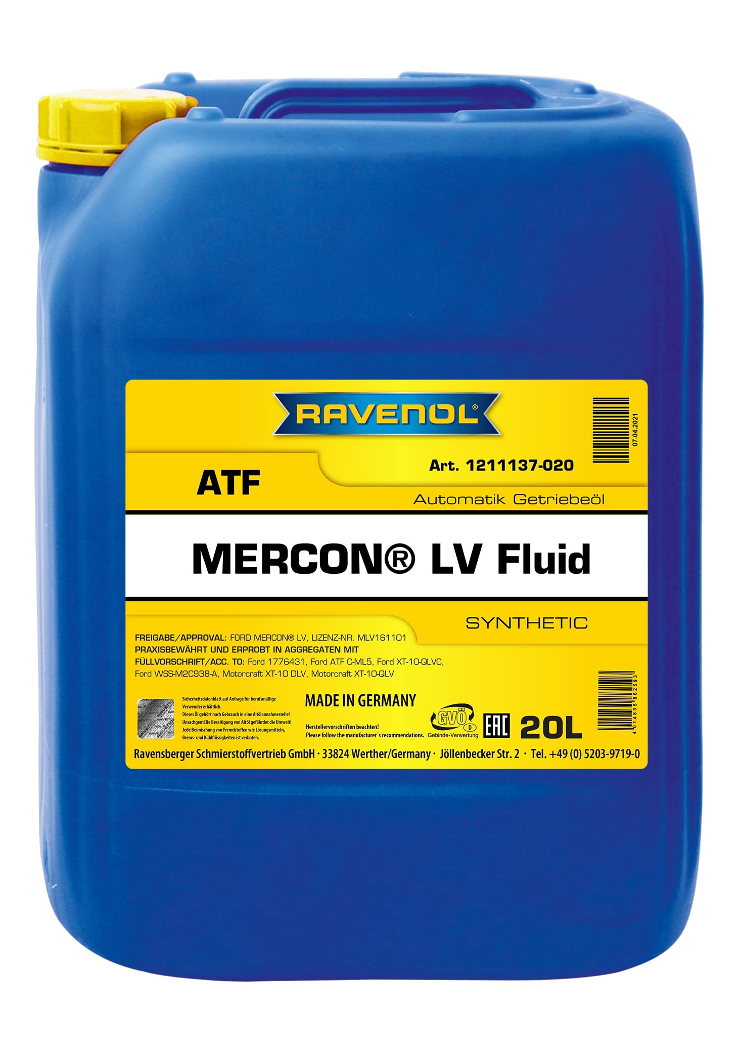 RAVENOL ATF MERCON® LV Fluid von RAVENOL