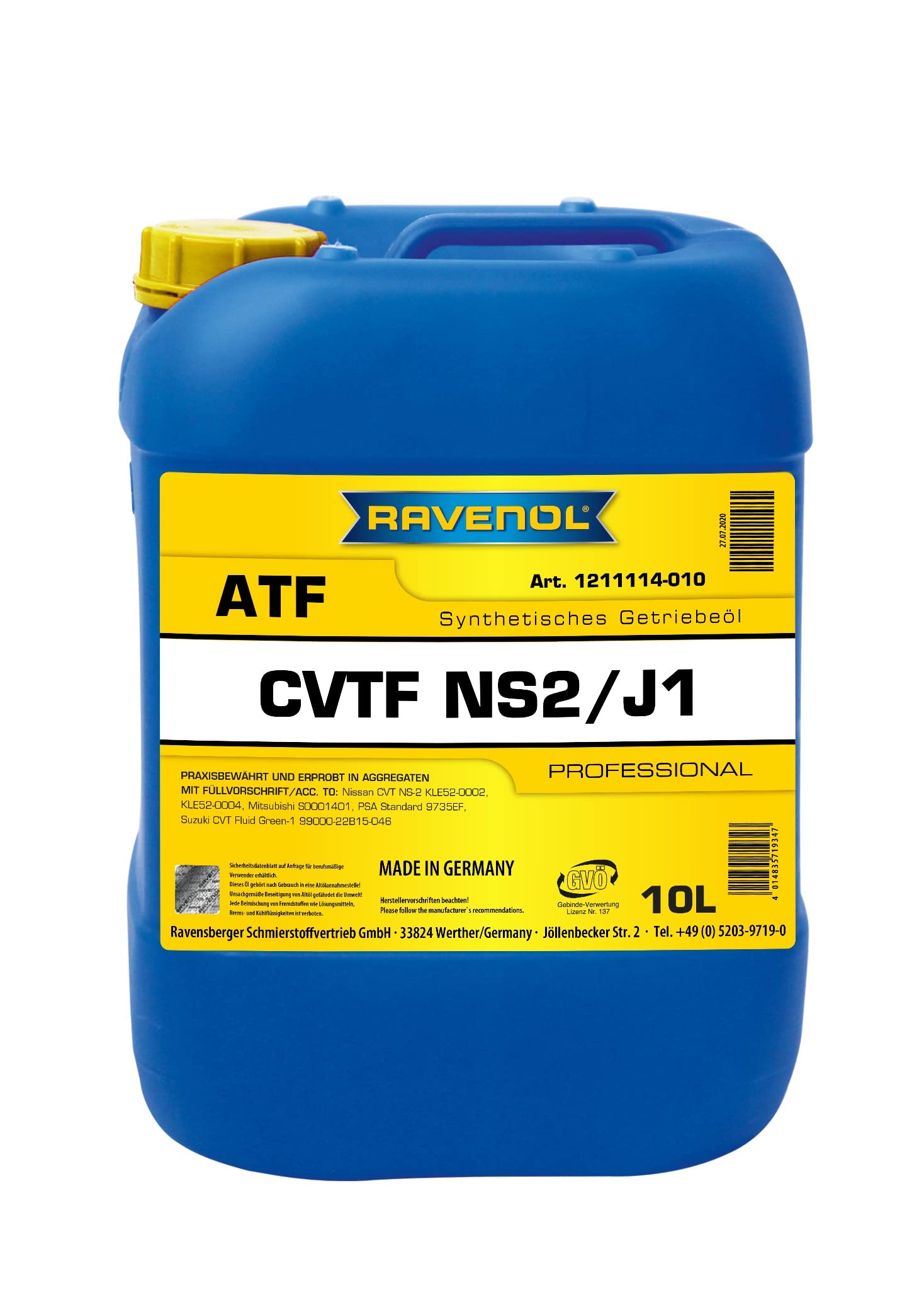 RAVENOL CVTF NS2/J1 Fluid von RAVENOL