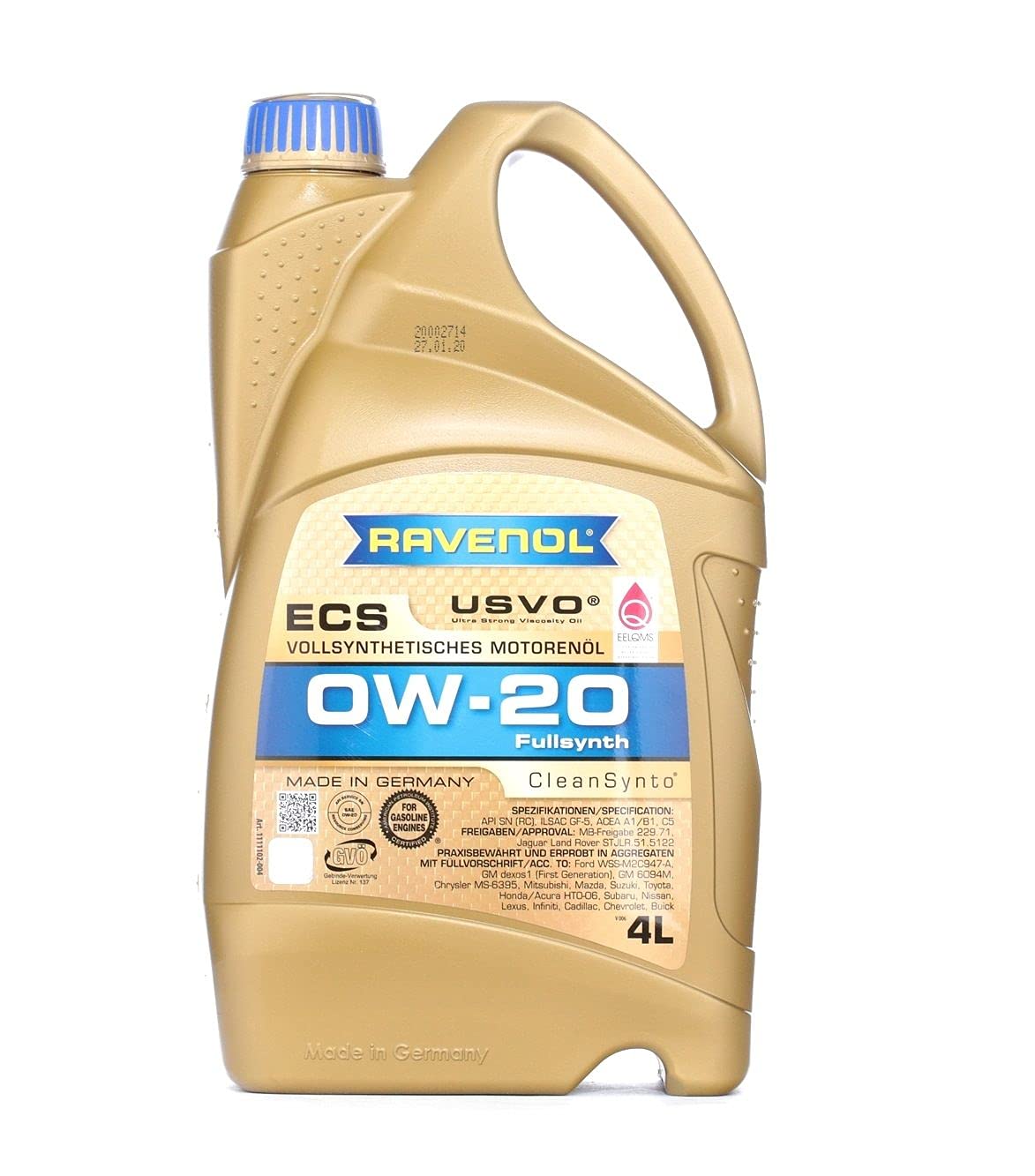 RAVENOL Eco Synth ECS SAE 0W-20 von RAVENOL