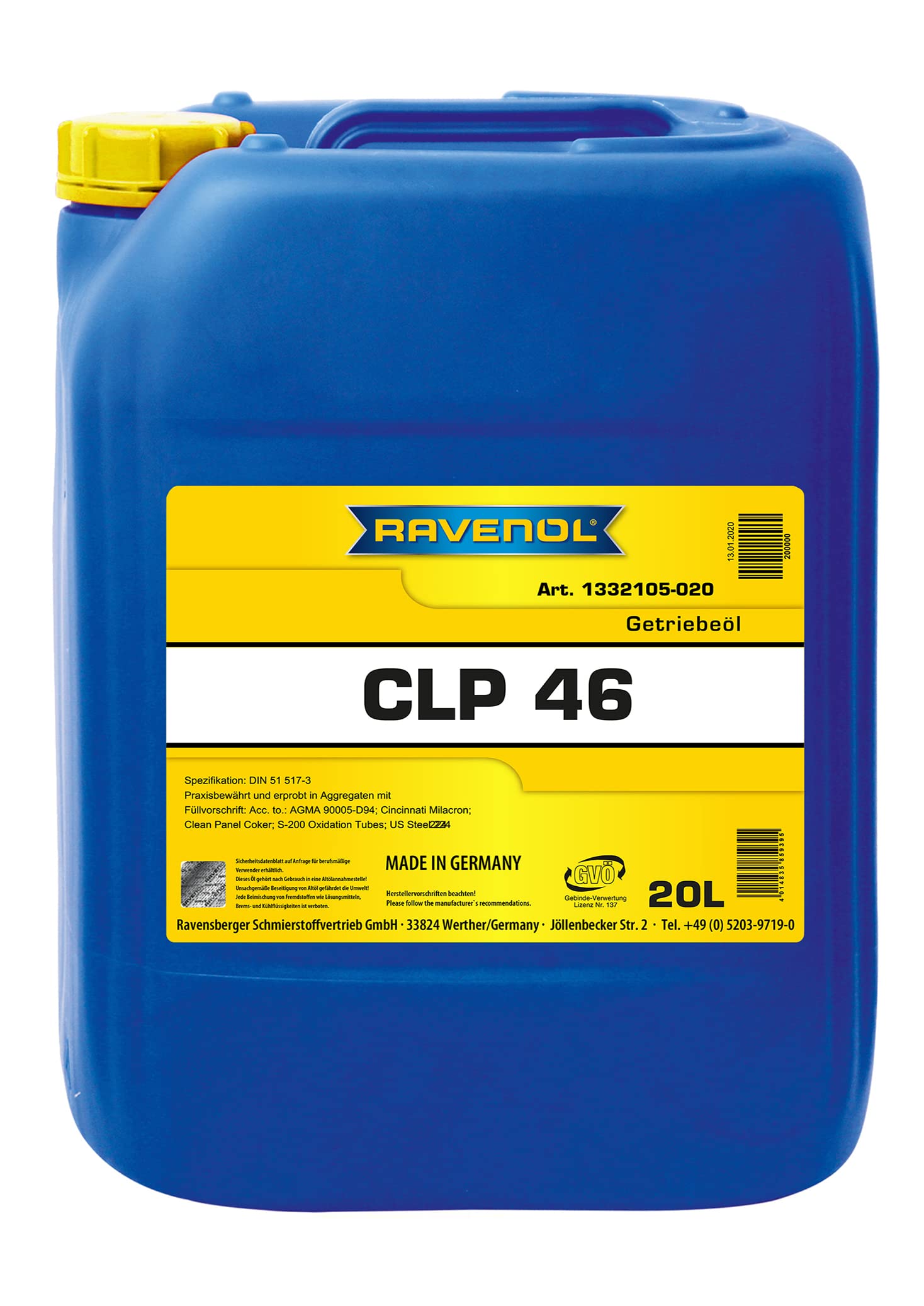 RAVENOL Getriebeöl CLP 46 von RAVENOL