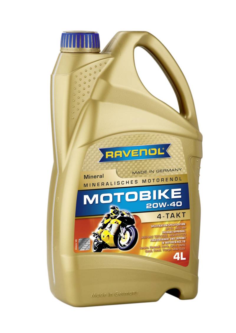 Ravenol Motorradoel 4-T Mineral 20W40 von RAVENOL