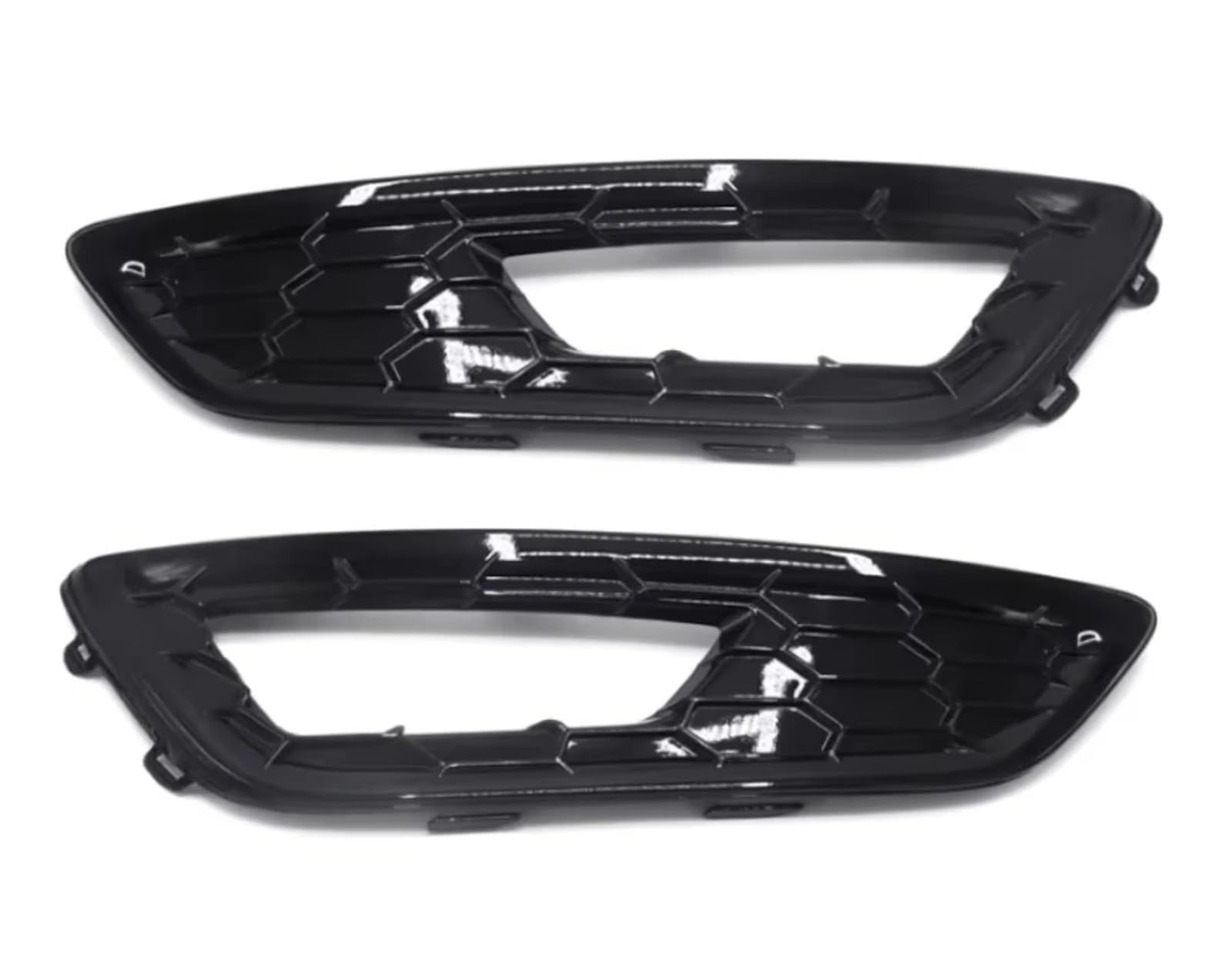 Auto Nebelscheinwerfer Gitter Kompatibel Mit Ford Für Focus 2015 2016 2017, Farbe Schwarz, Nebelscheinwerferrahmen, Vorderer Unterer Stoßfänger, Auto-Lüftungsgitter, Nebellicht(2PCS left and right) von RAVTAKL