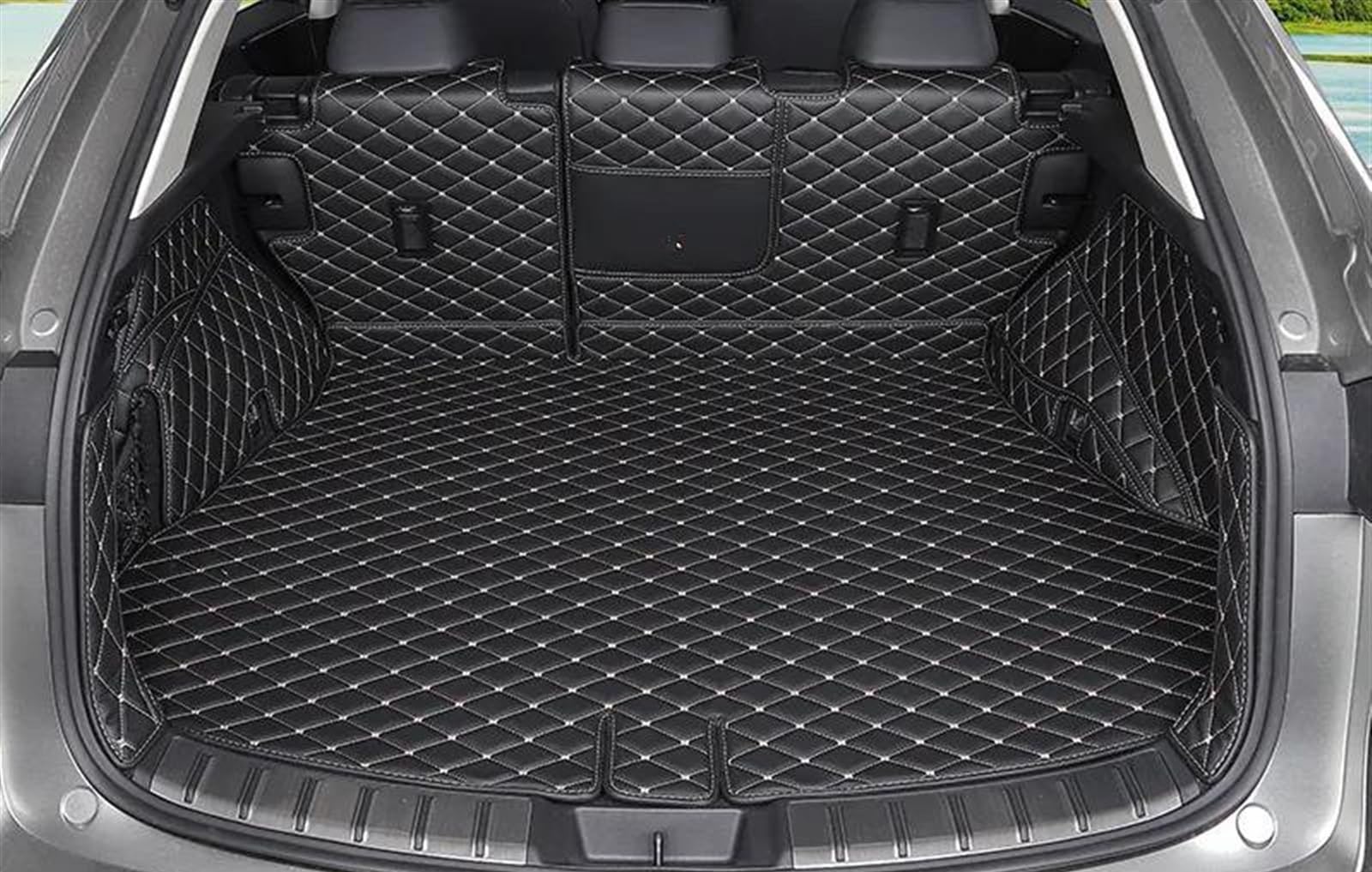Kompatibel Mit Lexus Für NX 200 260 300 350H 2015–2022, 5 Stück Kofferraummatte Innenschutz Heckbox Pad Auto Styling Dekoration Zubehör Auto Kofferraummatten(Black-NX(2022)) von RAVTAKL