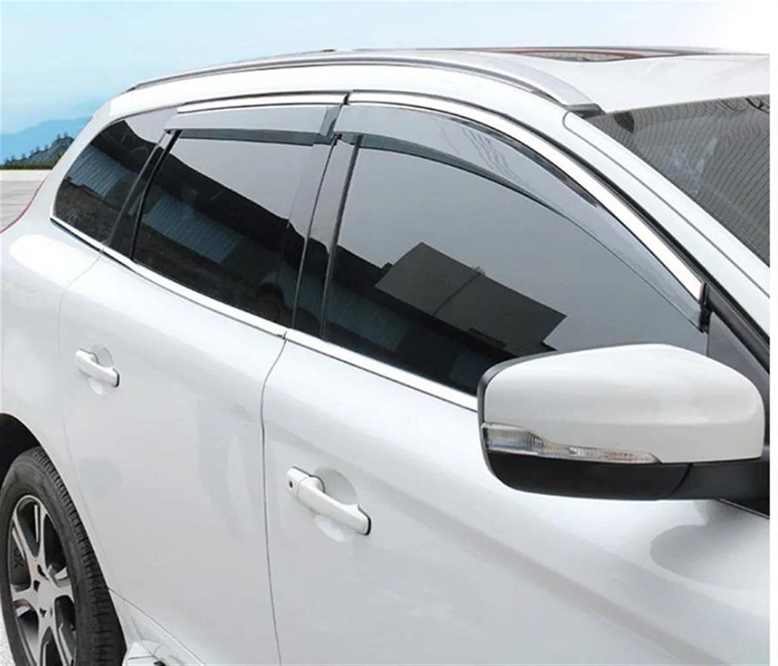 RAVTAKL Fenstervisier Kompatibel Mit Acura Für MDX (YD3) 2014 2015 2016 2017 2018 2019 4 Stück Auto-Visier-Entlüftungsfensterabweiser Sonnen- Und Regenschutz Windabweiserverkleidung von RAVTAKL