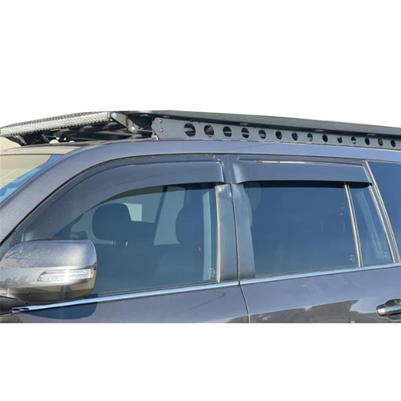 RAVTAKL Fenstervisier Kompatibel Mit Toyota Für Land Für Cruiser Für 200 Serie Fj200 2007–2017 2018 2019 2020 2021 Autovisiere Fensterabweiser Windabweiser Sonnenschutz von RAVTAKL