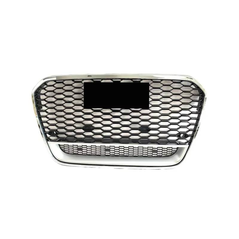 RAVTAKL Front Grill Kompatibel Mit A6 S6 C7 2012 2013 2014 2015, Auto-Kühlergrill, RS-Stil, Frontstoßstangengrill, Racing-Grills, Haubengitter, Auto-Frontgrill-Teile(Chrome Silver) von RAVTAKL