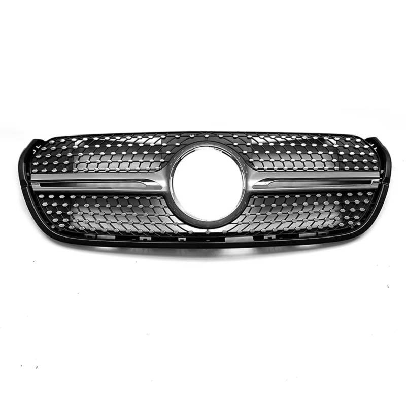 RAVTAKL Front Grill Kompatibel Mit Benz Für BR470 X470 W470 X-Klasse 2018 2019 2020 2021 2022 Auto Diamant Stil Front Stoßstange Kühlergrill Haube Racing Grill Front Grille(Silver) von RAVTAKL