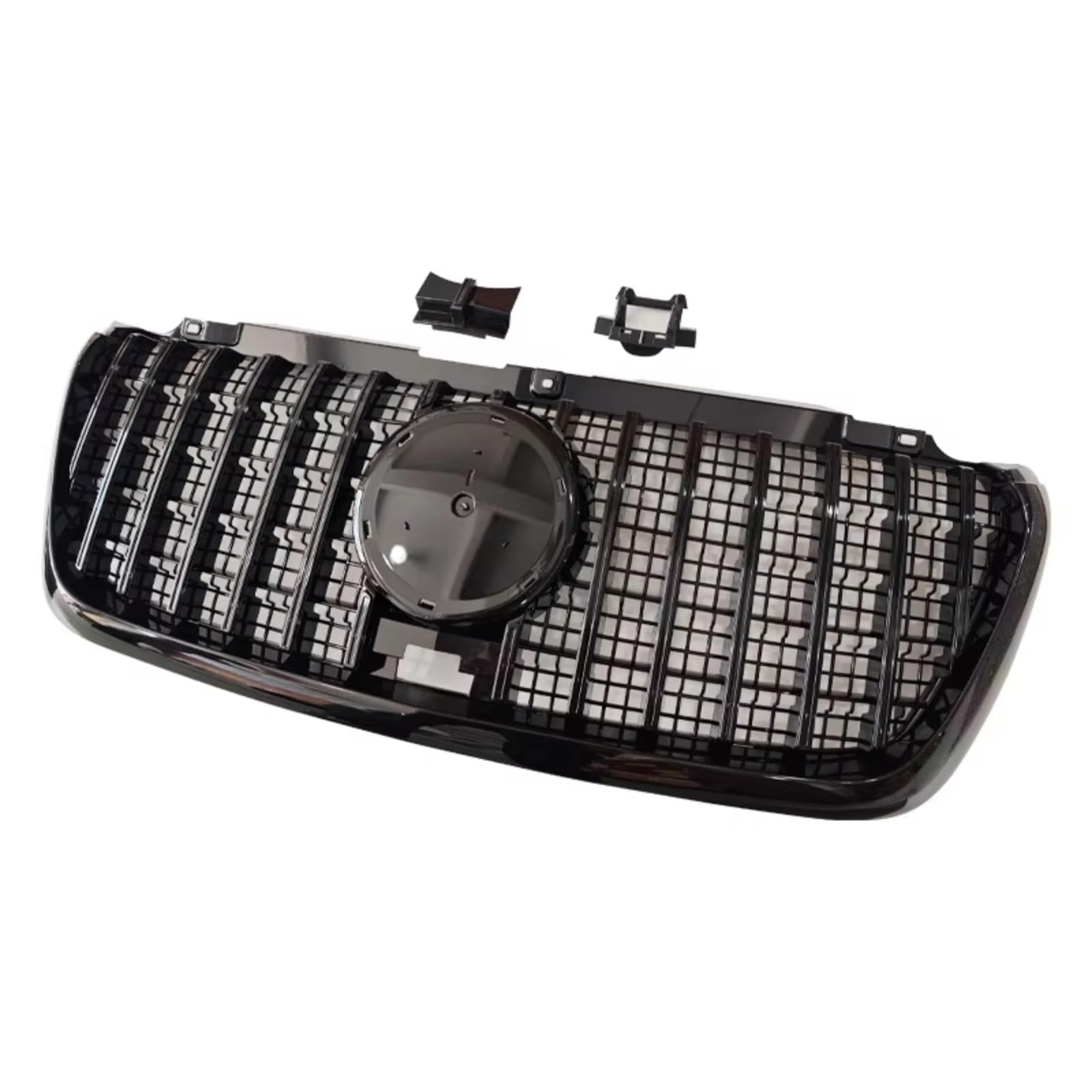 RAVTAKL Front Grill Kompatibel Mit Benz Für Sprinter Für W907 2018 2019 2020 2021 2022 2023, Auto-Styling, Frontstoßstangengrill, Netzgrill, Obere Haube, Kühlergrill(Black) von RAVTAKL