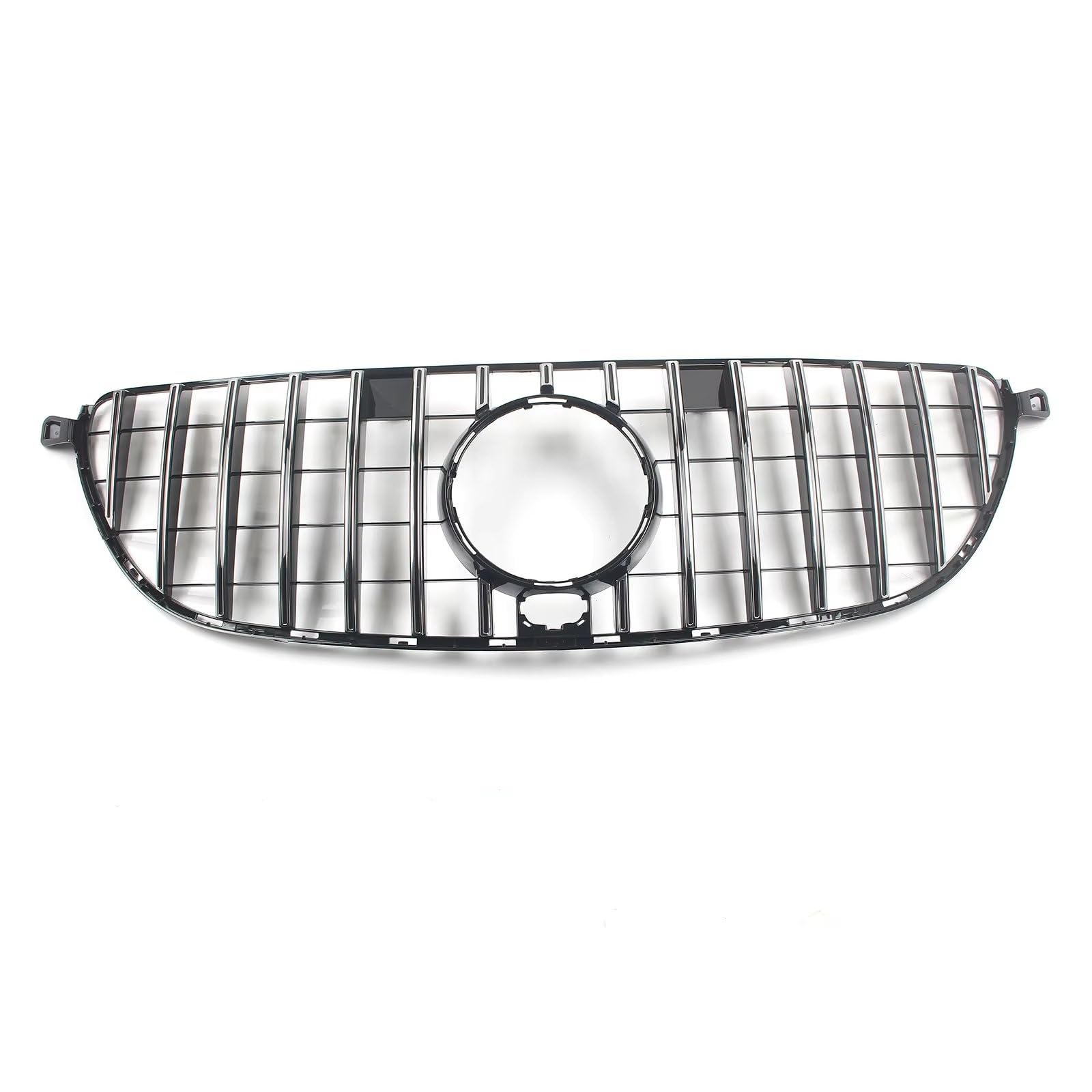 RAVTAKL Front Grill Kompatibel Mit Benz Für W166 GLE63 Für AMG 2016 2017 2018 2019, Auto-Frontstoßstangengrill, Renngrill, Vorderer Oberer Stoßfänger-Kühlergrill(Chrome) von RAVTAKL