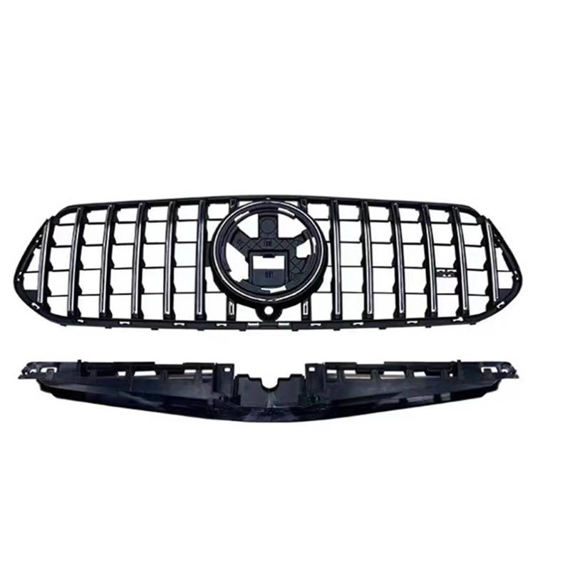 RAVTAKL Front Grill Kompatibel Mit Benz Für W167 V167 GLE-Klasse GLE300 GLE350 GLE400 GLE450 GLE580 2024+ Frontgrill Sportgrill Obere Stoßstangenhaube Netzgitter(Silver) von RAVTAKL