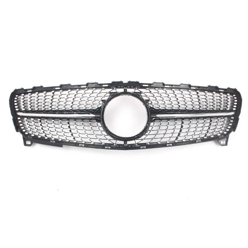 RAVTAKL Front Grill Kompatibel Mit Benz Für W176 A-Klasse 2016 2017 2018, Auto-Frontstoßstangengrill, Diamant-Stil, Grill, Kühlergrill, Autozubehör, Renngrill(Black) von RAVTAKL