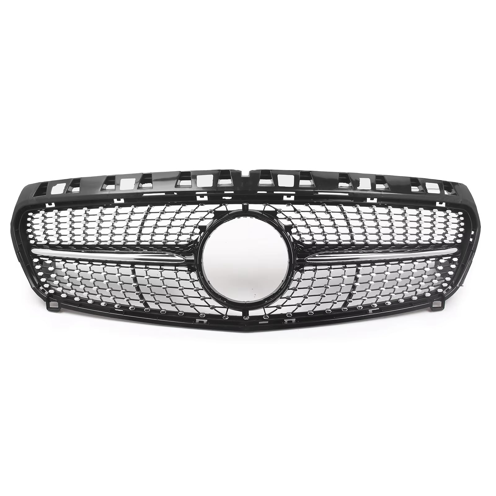 RAVTAKL Front Grill Kompatibel Mit Benz Für W176 A180 A200 A250 A-Klasse 2013 2014 2015, Auto-Diamant-Stil-Grill, Frontstoßstange, Kühlergrill, Kühlergrill(Black,A) von RAVTAKL