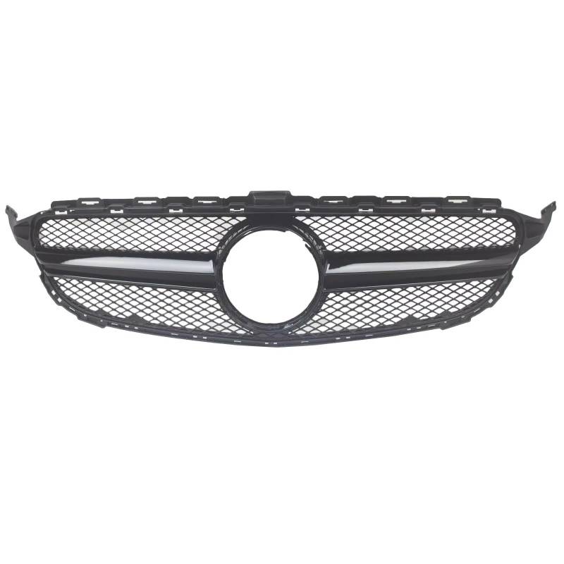 RAVTAKL Front Grill Kompatibel Mit Benz Für W205 C-KLASSE 2015 2016 2017 2018, Auto-Frontstoßstangengrill, Haubengrill, Netzgrill, Autozubehör, Racing-Kühlergrill(Black) von RAVTAKL