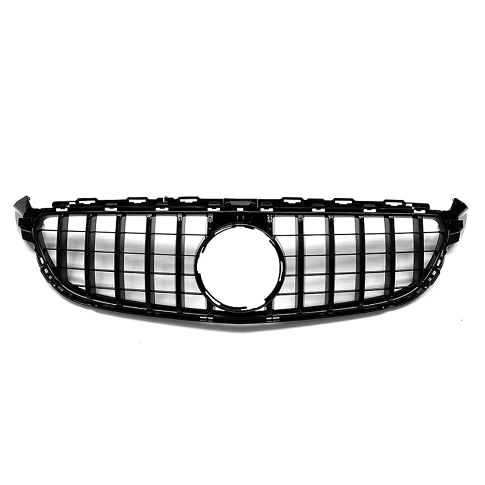 RAVTAKL Front Grill Kompatibel Mit Benz Für W205 C63 C63S Für AMG 2015 2016 2017 2018, Auto-Frontoberstoßstange, Haubengrill, Netzgitter-Grill-Set, Außenteile(Black) von RAVTAKL