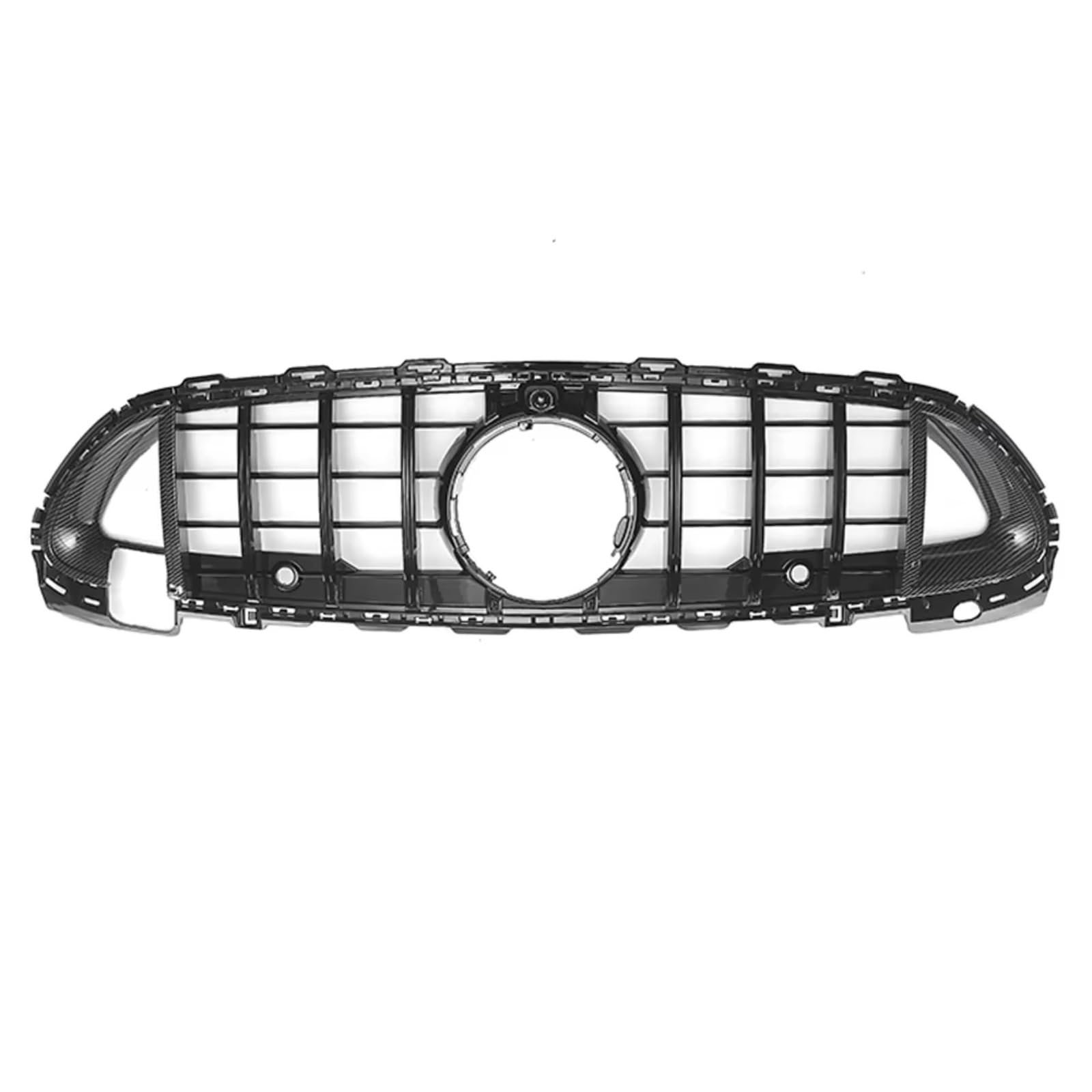 RAVTAKL Front Grill Kompatibel Mit Benz Für W206 C180 C200 C300 C350 C-Klasse 2022 2023 2024. Auto-Front-Renngrill, Obere Gitter, Frontstoßstangen-Kühlergrill(Black,BRS) von RAVTAKL