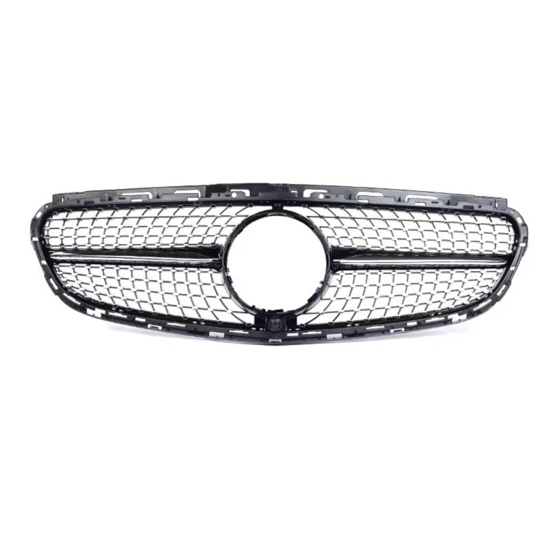 RAVTAKL Front Grill Kompatibel Mit Benz Für W212 E-Klasse 2009 2010 2011 2012 2013 2014 2015. Auto-Front-Racing-Grill, Stoßstangen-Mittelgitter-Grill, Autozubehörteile(Black,Diamond 14-15) von RAVTAKL