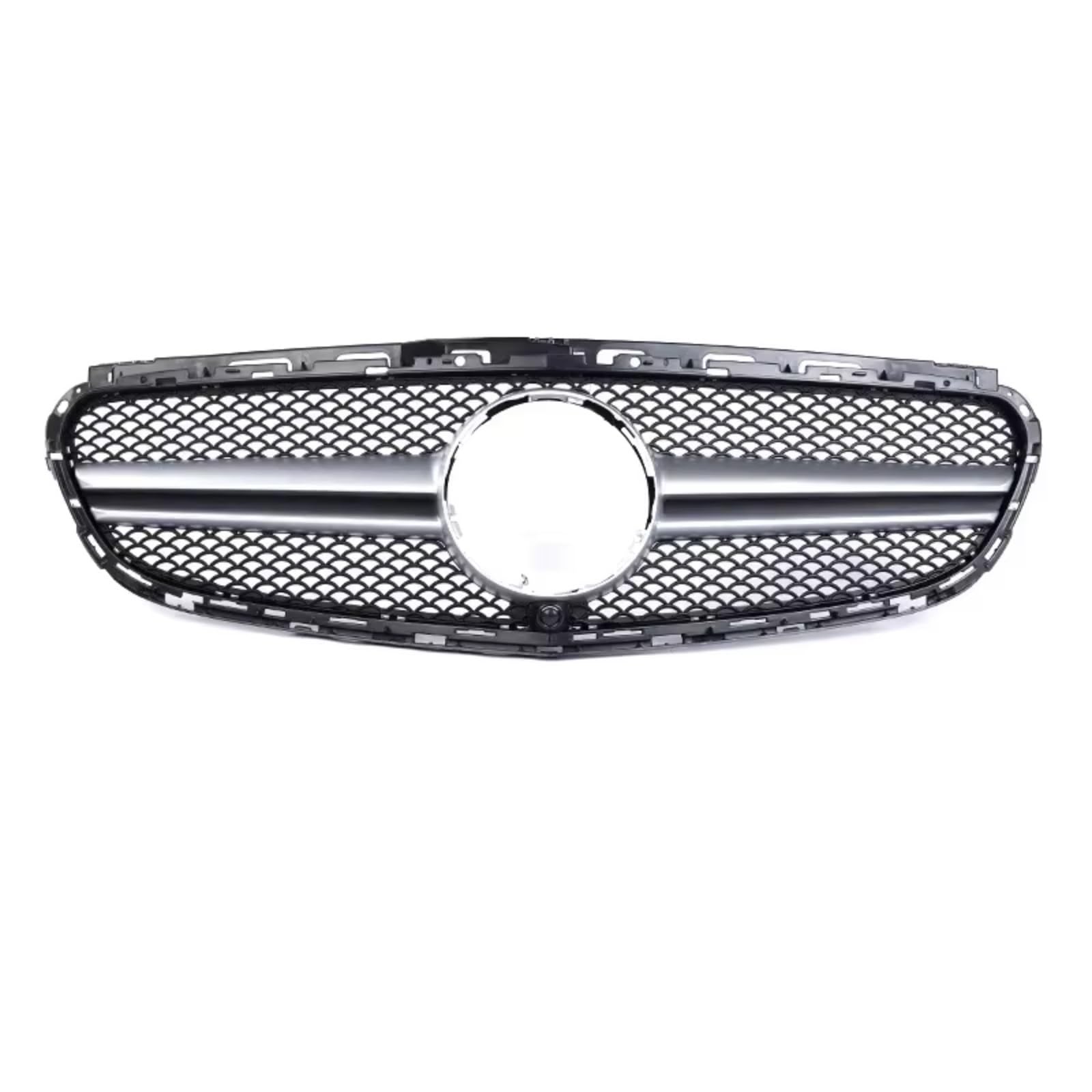 RAVTAKL Front Grill Kompatibel Mit Benz Für W212 E-Klasse 2009 2010 2011 2012 2013 2014 2015. Auto-Front-Racing-Grill, Stoßstangen-Mittelgitter-Grill, Autozubehörteile(Silver,AMG 14-15) von RAVTAKL