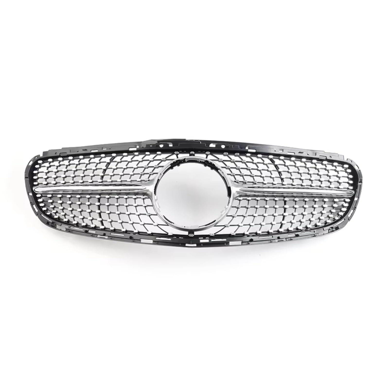 RAVTAKL Front Grill Kompatibel Mit Benz Für W212 E200 E250 E350 E550 E-Klasse 4-Türer 2014 2015 2016, Diamant-Grill, Auto-Frontstoßstangenhaube, Kühlergrill(Silver) von RAVTAKL