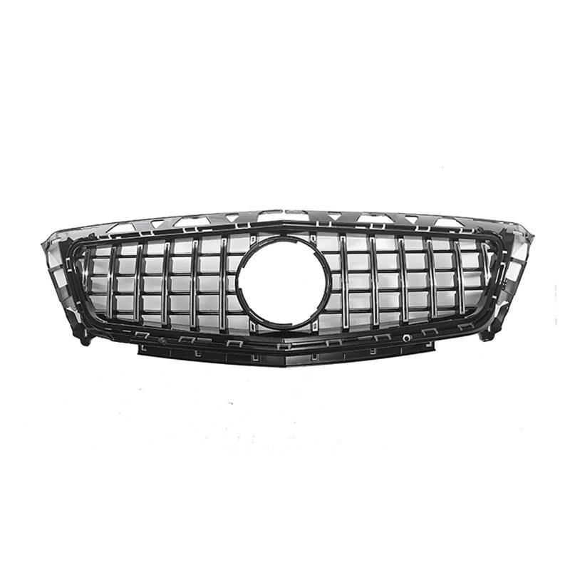 RAVTAKL Front Grill Kompatibel Mit Benz Für W218 CLS63 CLS63 Für AMG 2012 2013 2014 Auto-Frontgrill GT-Stil Grill Obere Stoßstangenhaube Mesh Grid Grill Autoteile(Silver) von RAVTAKL