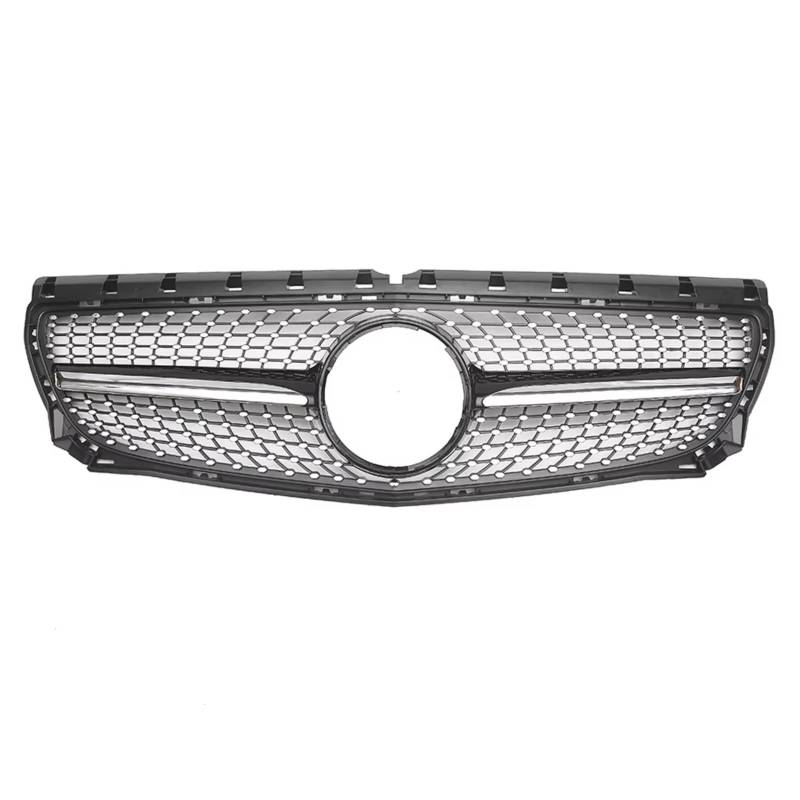 RAVTAKL Front Grill Kompatibel Mit Benz Für W246 B-Klasse 2012 2013 2014 Für B180 B200 B250 Auto GTR Style Racing Grille Diamonds Style Front Bumper Hood Grille(Black,Diamond) von RAVTAKL