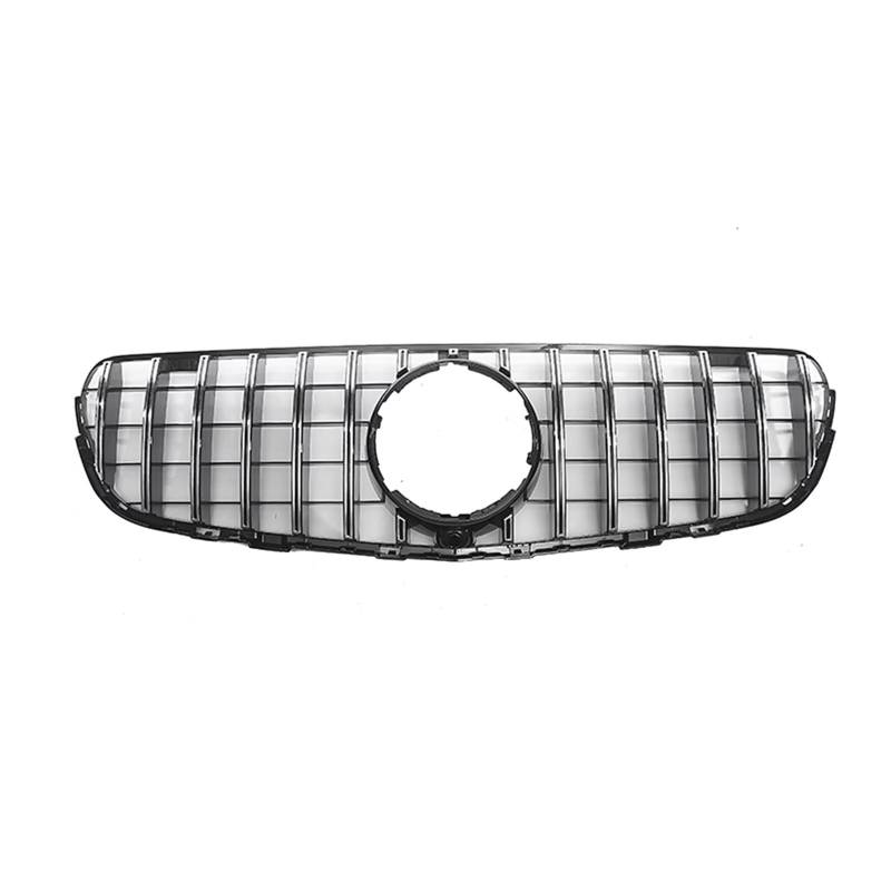 RAVTAKL Front Grill Kompatibel Mit Benz Für W253 X253 2015 2016 2017 2018 2019 Für GLC350 GLC300 GLC250 GLC43 Frontgrill Im GT-Stil, Obere Stoßstangenhaube, Netzgrill(Silver) von RAVTAKL