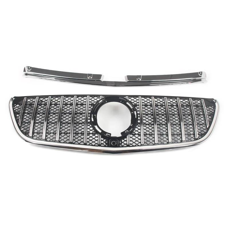 RAVTAKL Front Grill Kompatibel Mit Benz Für W447 Für Vito 2016 2017 2018 2019 2020 Auto-Frontstoßstangengrill Kühlergrills Autozubehör Racing-Kühlergrill(Silver) von RAVTAKL