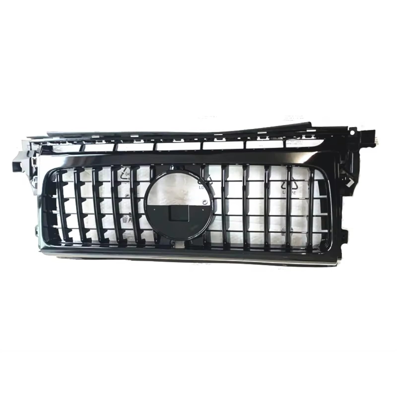 RAVTAKL Front Grill Kompatibel Mit Benz Für W464 G-Klasse G350 G500 G550 G63 Für AMG 2019 2020 2021 2022 2023 Auto-Oberstoßstangenhaube Mesh-Grill Frontgrill(Black) von RAVTAKL