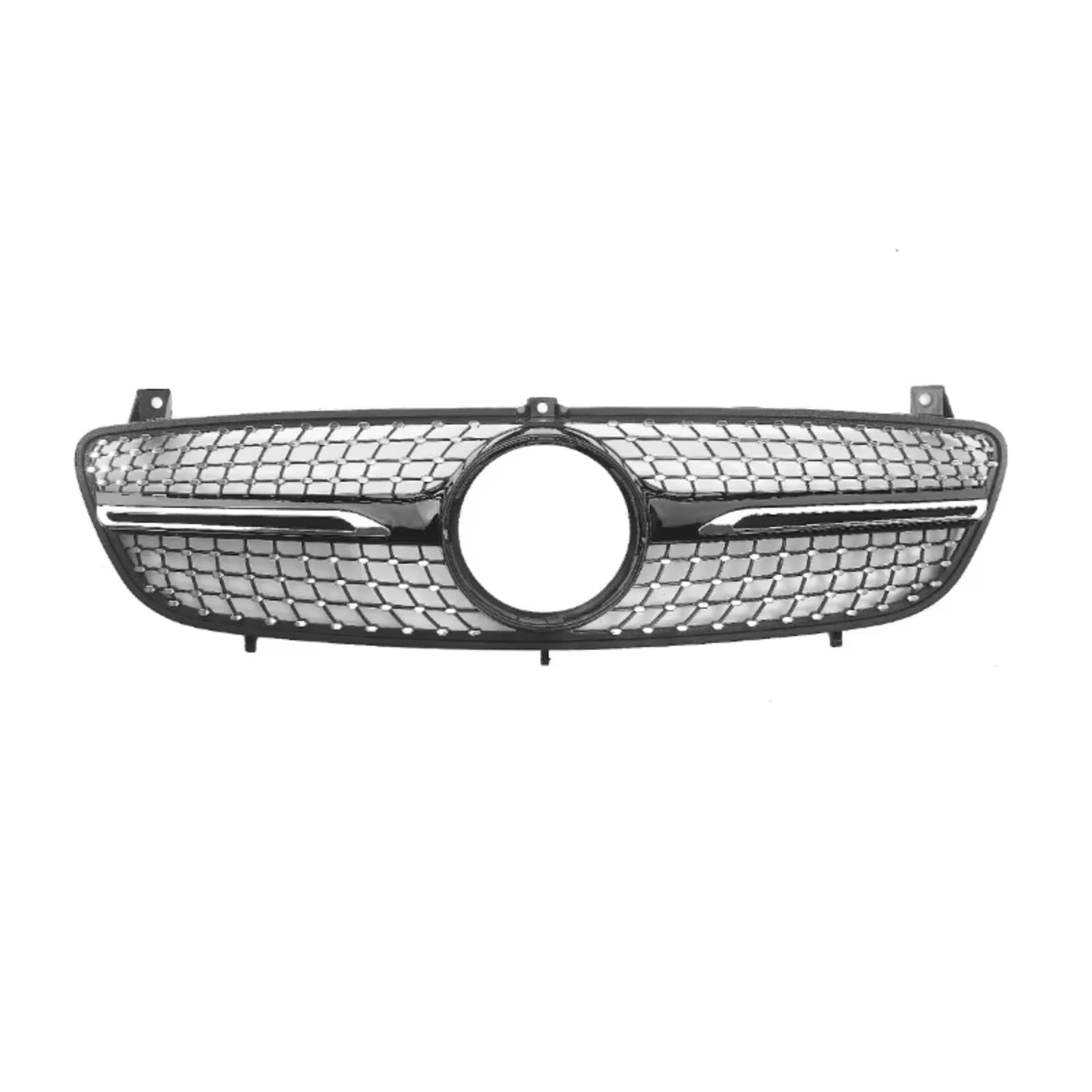 RAVTAKL Front Grill Kompatibel Mit Benz Für W639 Für Viano Für Vito 2006 2007 2008 2009 2010, Auto-Frontoberstoßstange, Renngrill, Diamantgrill, Autozubehör(Black) von RAVTAKL